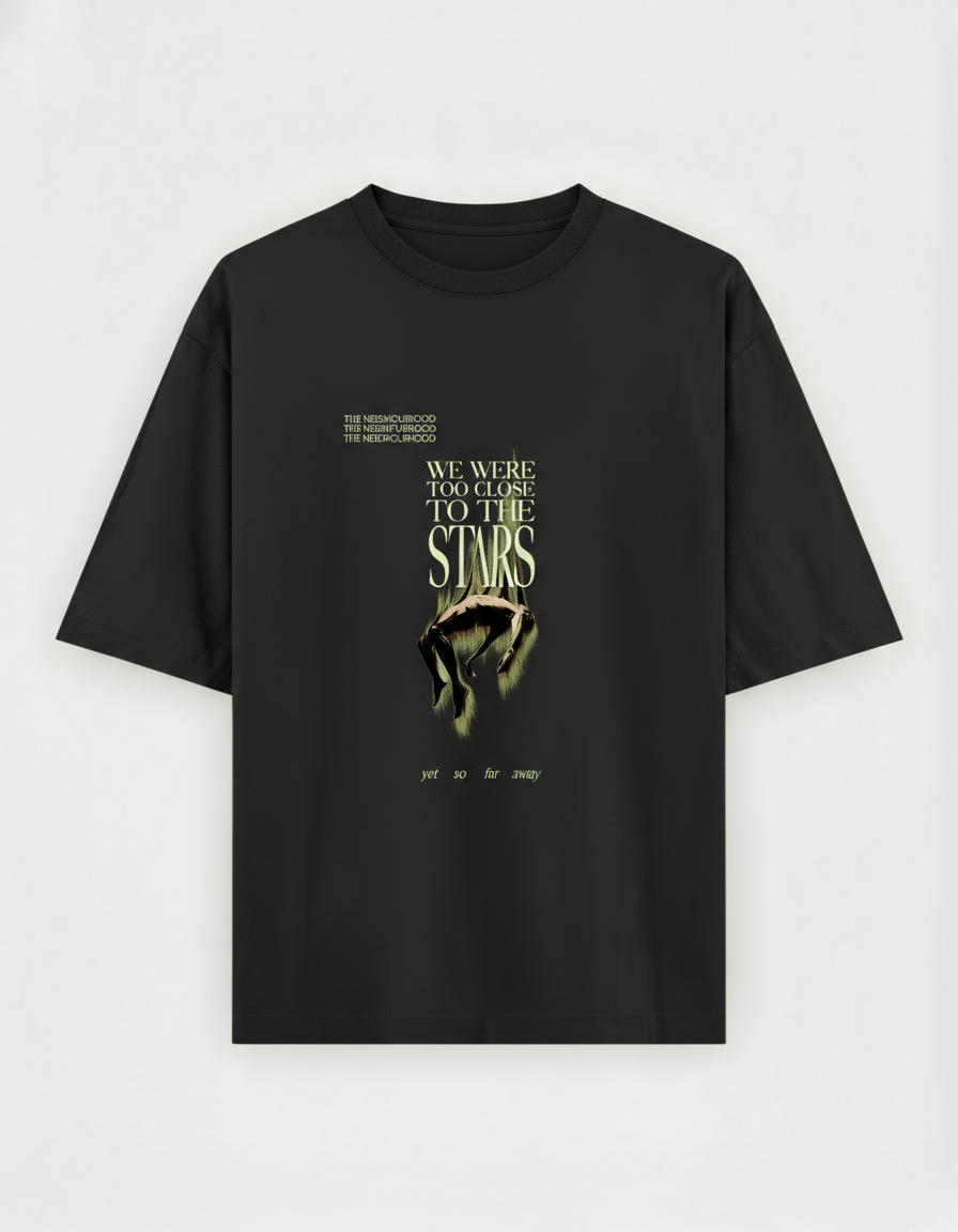 Black t-shirt replica mockup