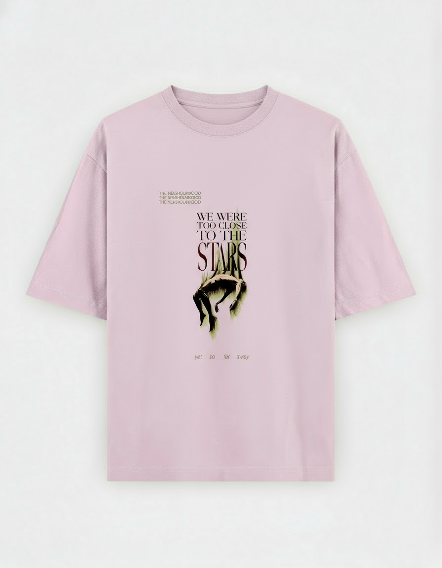 Pink t-shirt mockup with design